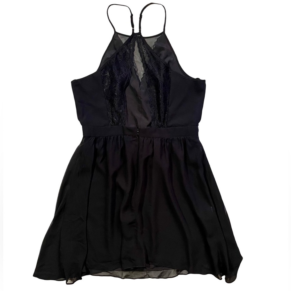 BCBGeneration Black Lace Cut Out Back Mini Shift Dress Size 10 NWT